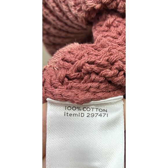 L.L.Bean Signature Cotton Fisherman Tunic Sweater L Rose Cable Knit - Picture 8 of 16